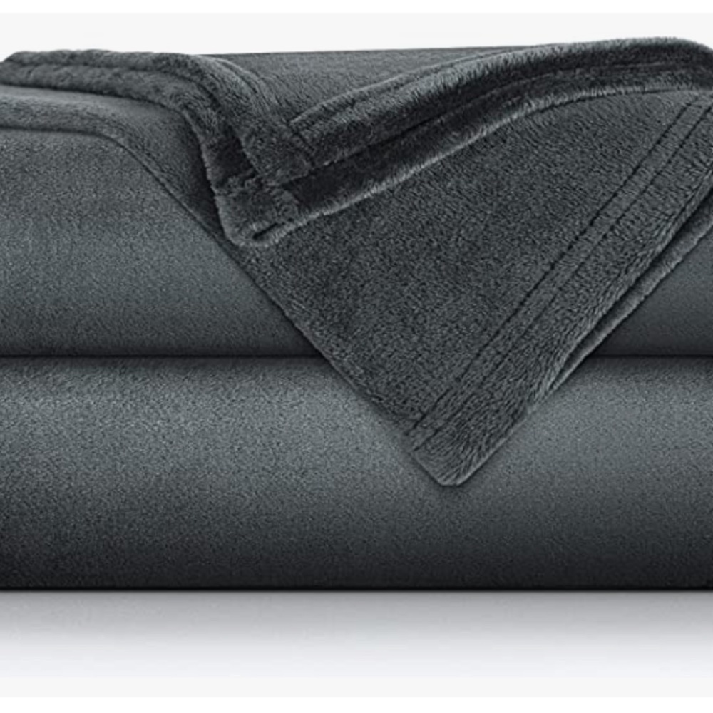 NEW 50"x60"  Soft Fleece Throw Blanket Grey